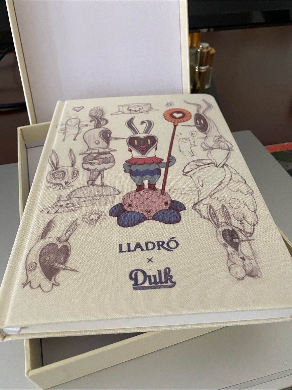 Decorative Art Book - Llardo & Dulk Cream and Blue Illustrated Cover